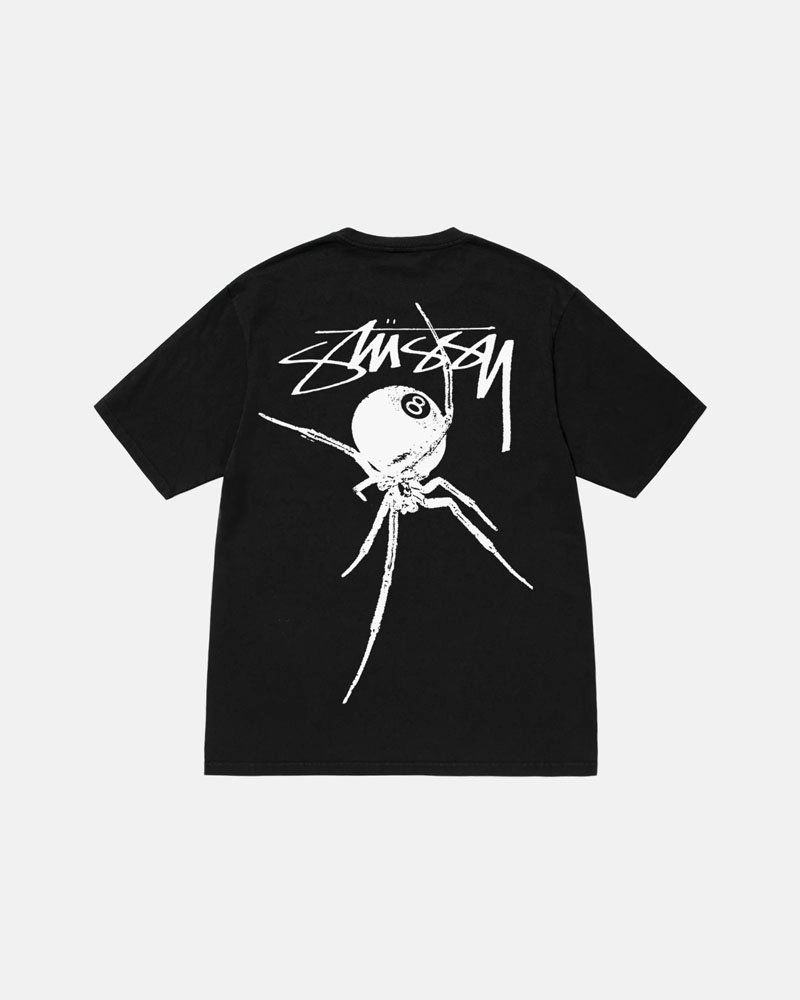 Stüssy Arachnid Pigment Dyed T-shirt Svarta | Sverige 065HIWERA