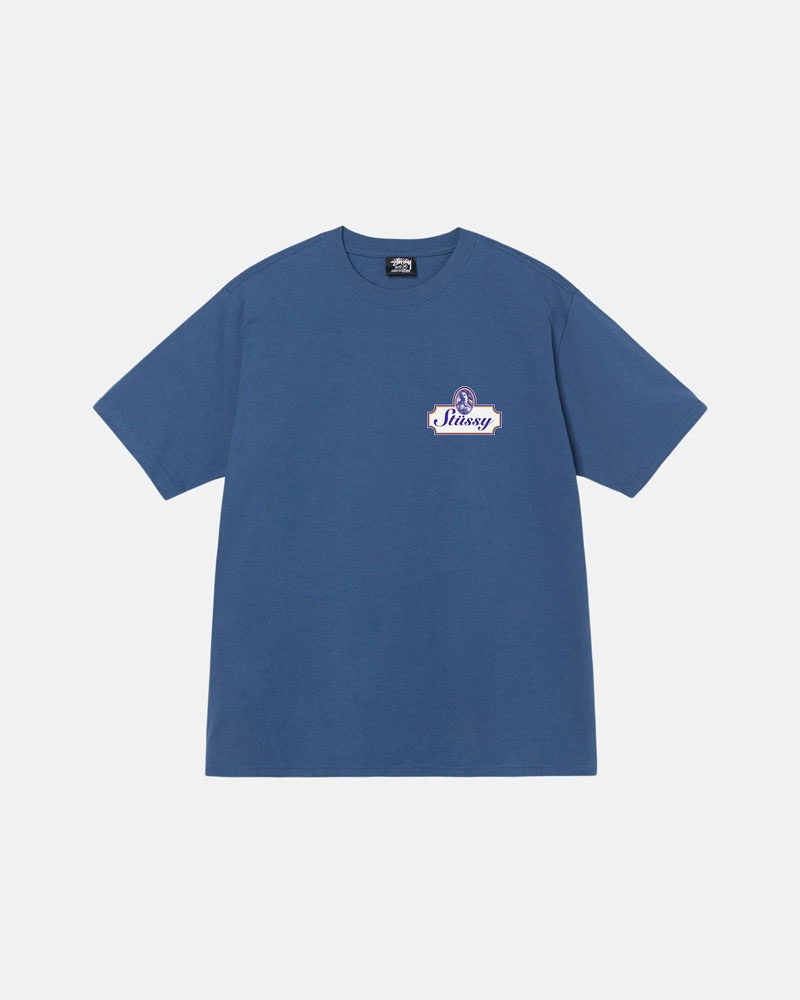 Stüssy Authentic T-shirt Blå | Sverige 510MGCBLT