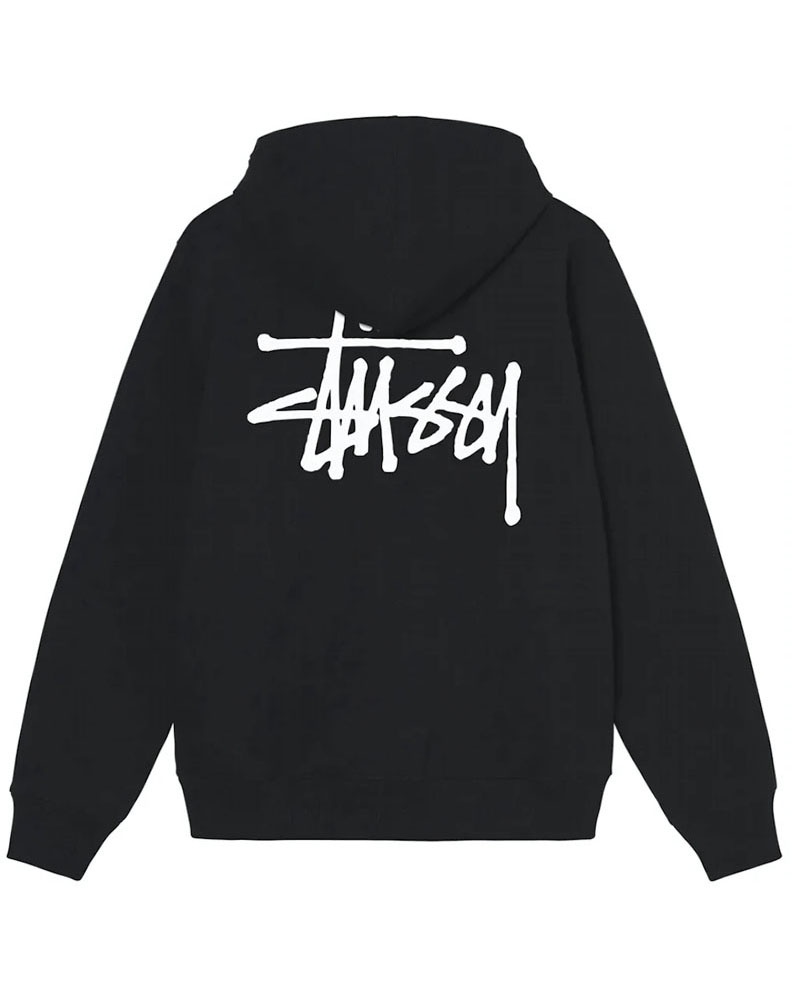 Stüssy Basic Hoodie Svarta | Sverige 415LCUSOW