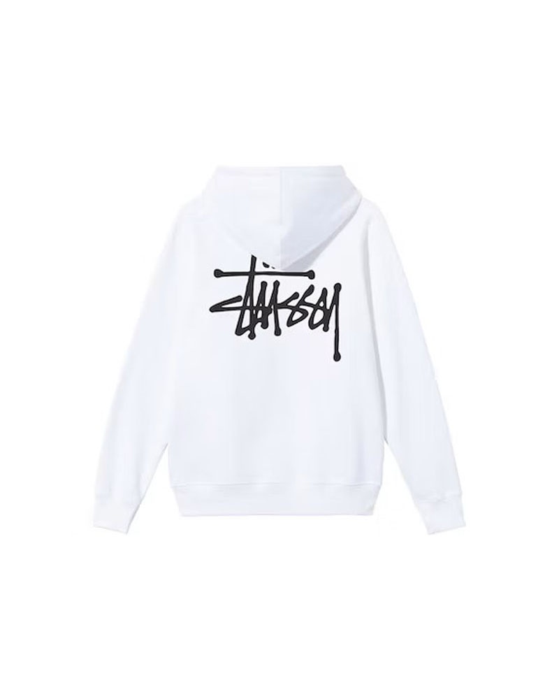 Stüssy Basic Hoodie Vita | Sverige 312WEZUKA