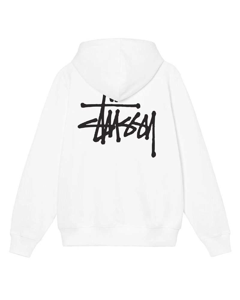 Stüssy Basic Hoodie Vita | Sverige 402GPMNCA