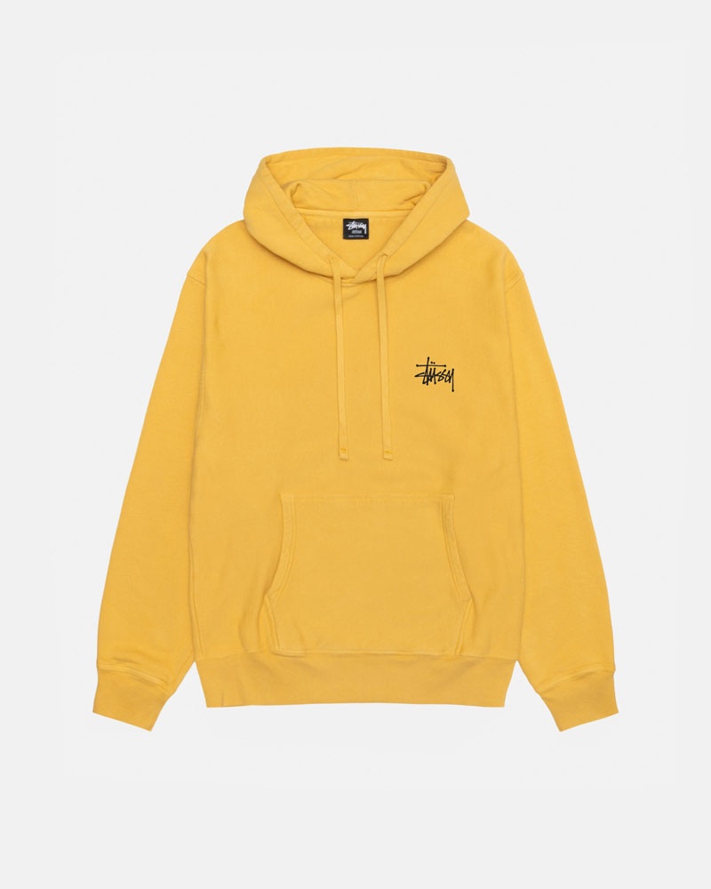 Stüssy Basic Pigment Dyed Hoodie Orange | Sverige 571CYKXIW