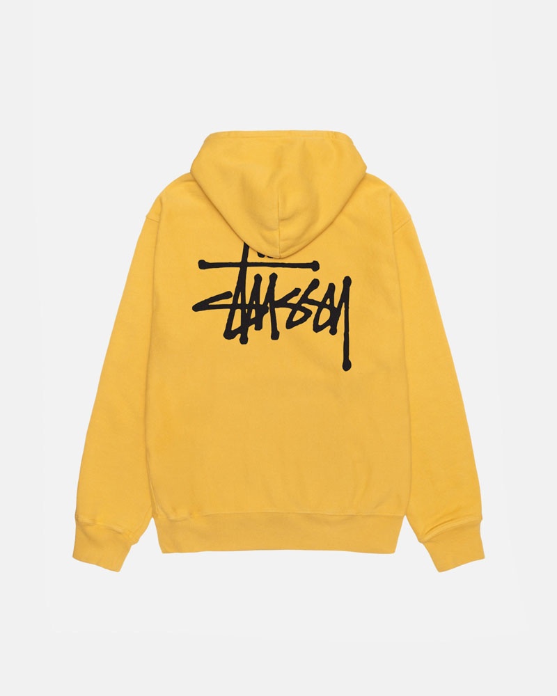 Stüssy Basic Pigment Dyed Hoodie Orange | Sverige 571CYKXIW