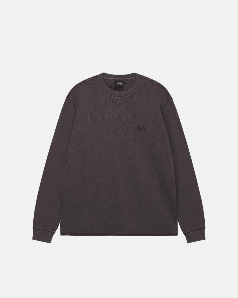 Stüssy Basic Stock LS Thermal Tröja Svarta | Sverige 943DYOBRM