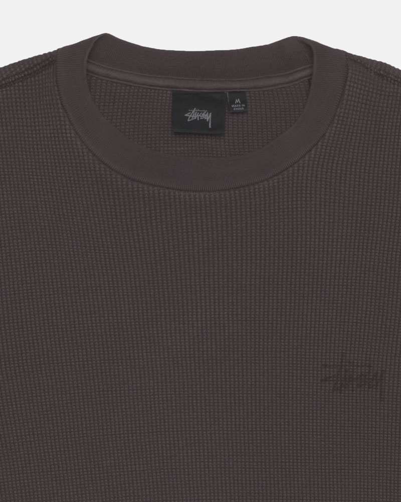 Stüssy Basic Stock LS Thermal Tröja Svarta | Sverige 943DYOBRM