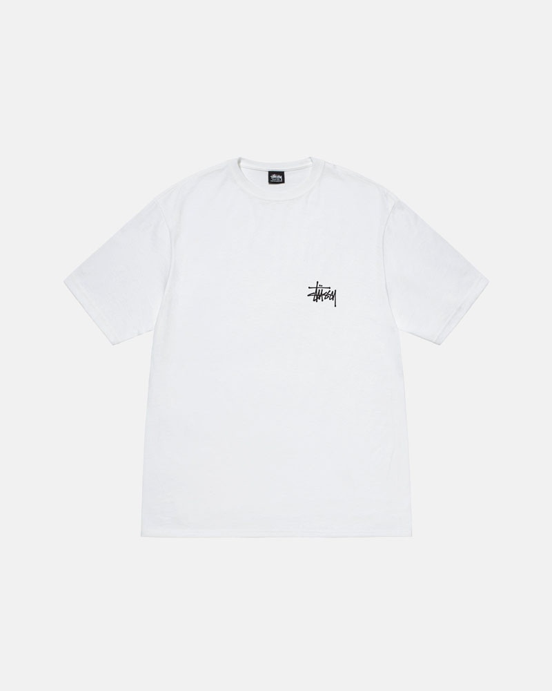 Stüssy Basic T-shirt Vita | Sverige 612NDWOAF