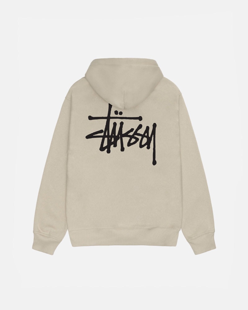 Stüssy Basic Zip Hoodie Khaki | Sverige 756JRCFUM