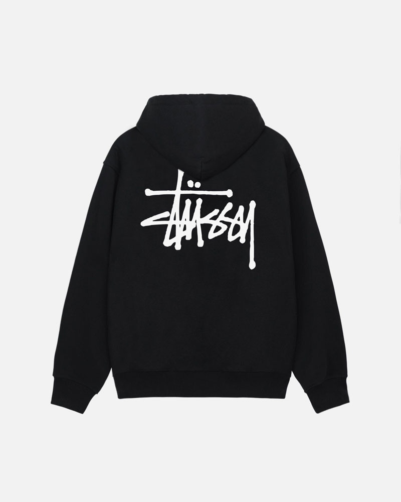 Stüssy Basic Zip Hoodie Svarta | Sverige 049ILOERA