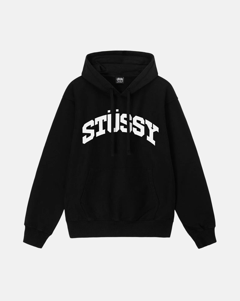 Stüssy Block Sport Pigment Dyed Hoodie Svarta | Sverige 947PSCWED