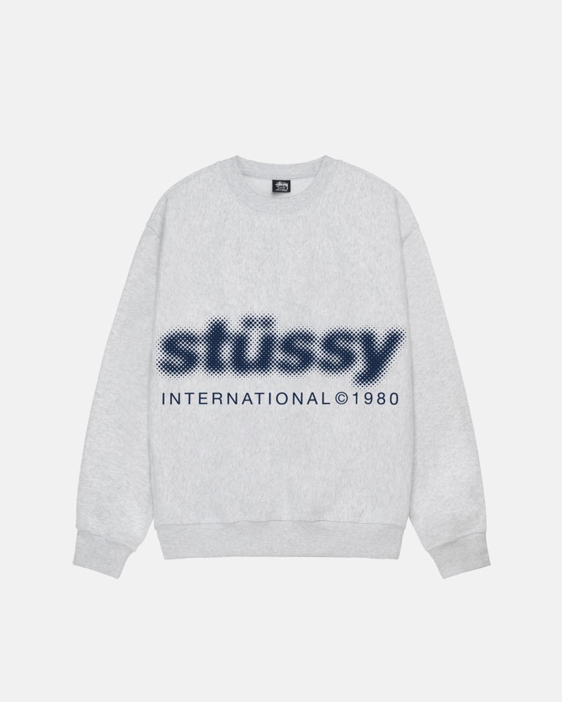 Stüssy Blur Crew Sweatshirt Grå | Sverige 106SDZRGH