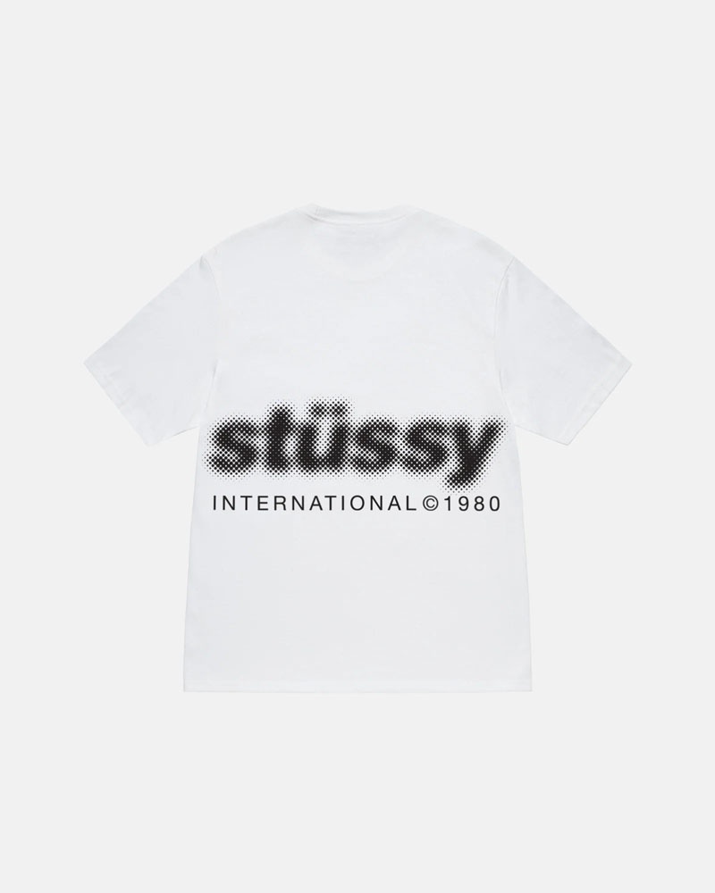 Stüssy Blur T-shirt Vita | Sverige 456TZWPGH