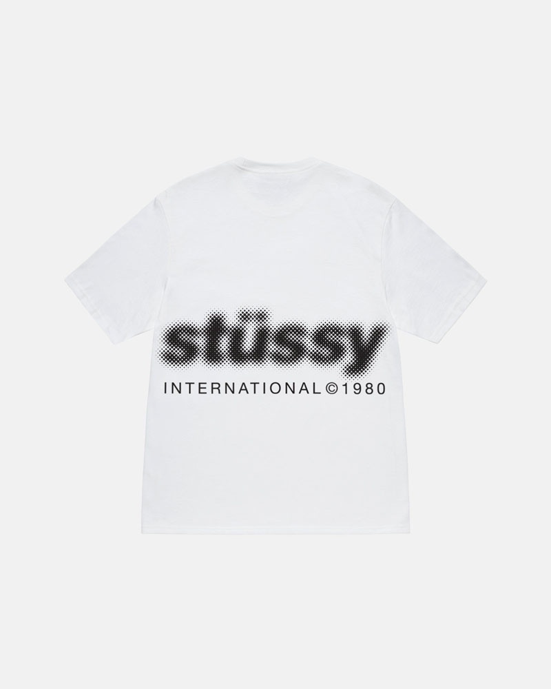 Stüssy Blur T-shirt Vita | Sverige 543EPSRMT