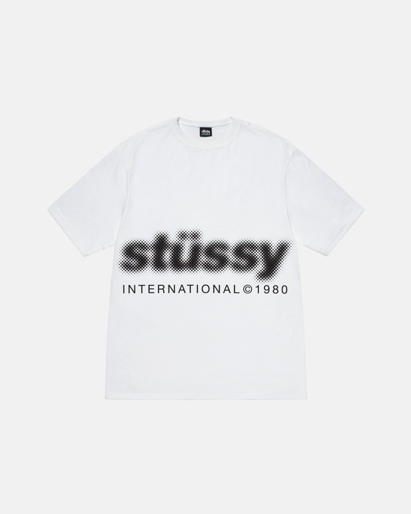 Stüssy Blur T-shirt Vita | Sverige 543EPSRMT