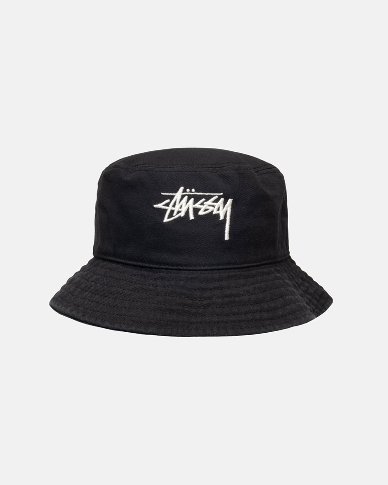 Stüssy Bucket Big Stock Hatt Svarta | Sverige 854CSKMTL