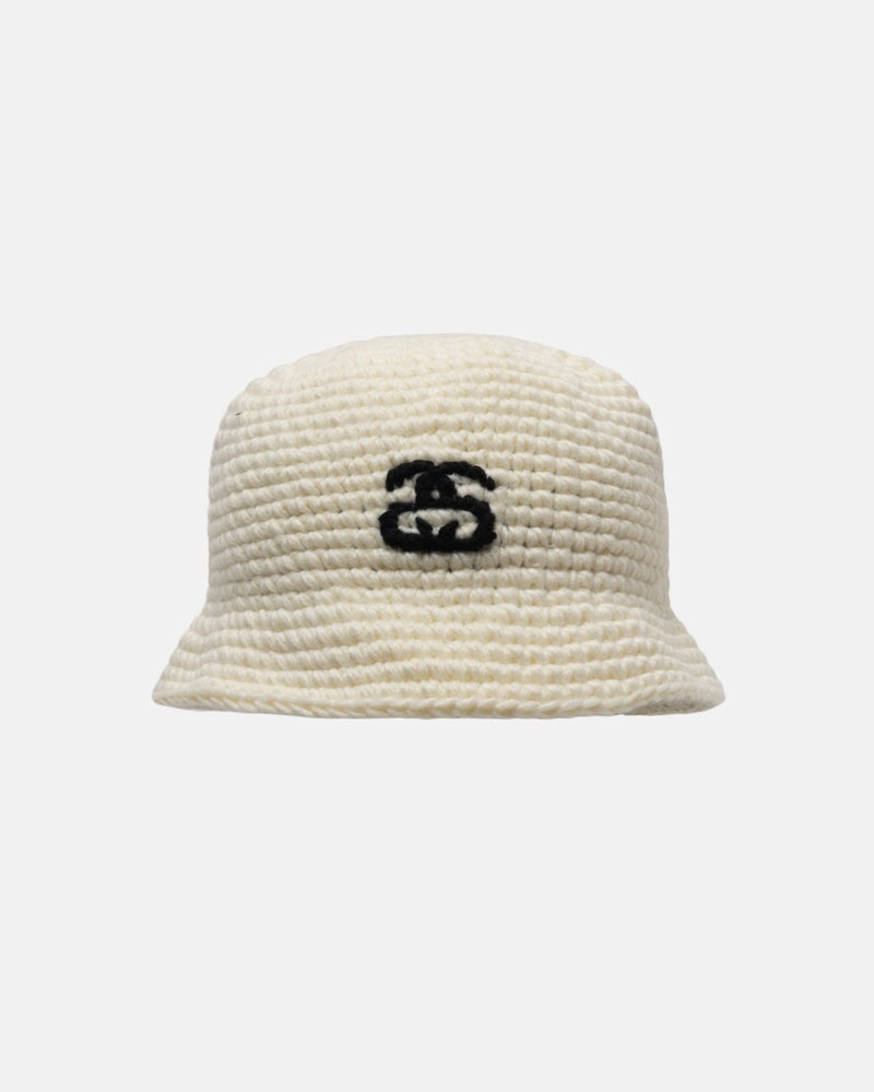 Stüssy Bucket SS Link Knit Hatt Beige | Sverige 086HFTSMW