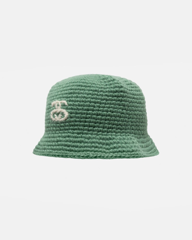 Stüssy Bucket SS Link Knit Hatt Gröna | Sverige 780DIWRVU