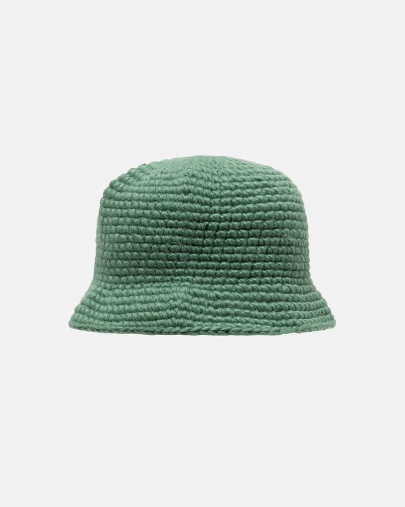 Stüssy Bucket SS Link Knit Hatt Gröna | Sverige 780DIWRVU