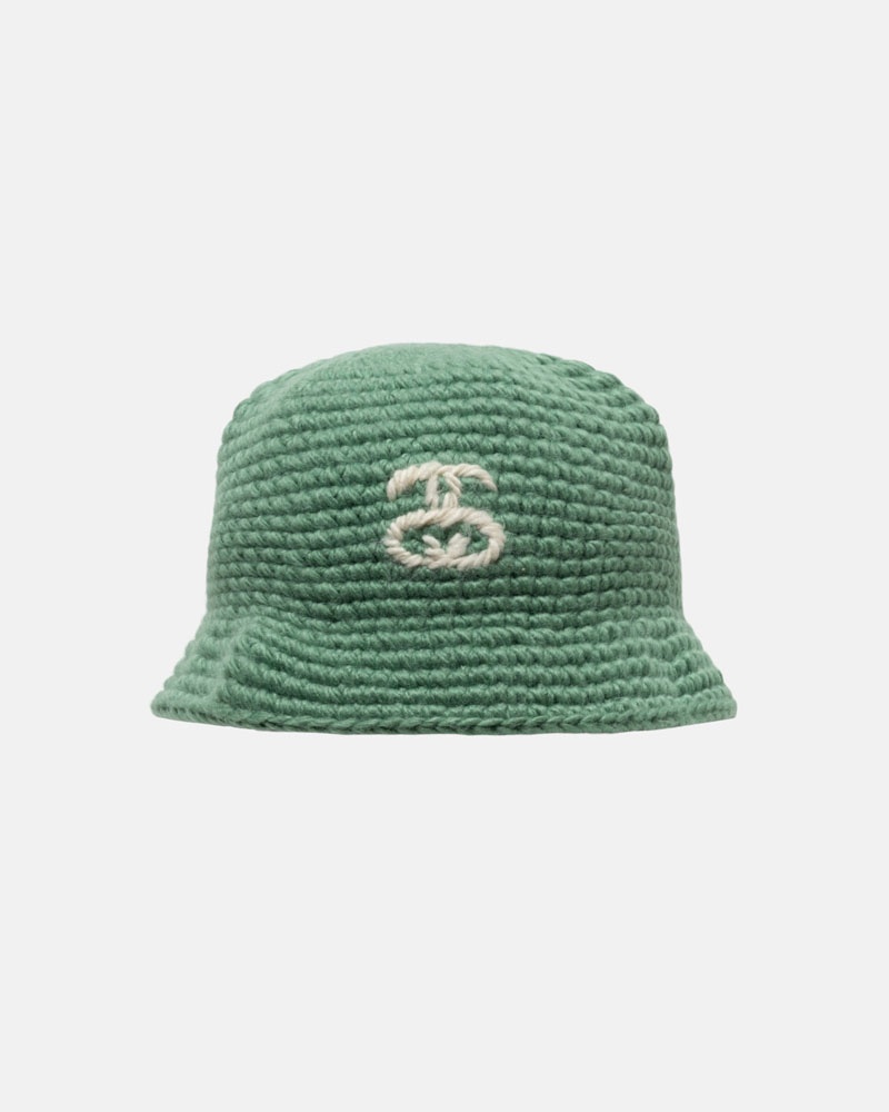 Stüssy Bucket SS Link Knit Hatt Gröna | Sverige 780DIWRVU