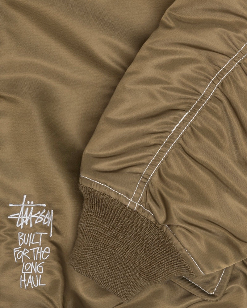 Stüssy Built Reversible Bomber Jacka Bruna | Sverige 519YURFSW