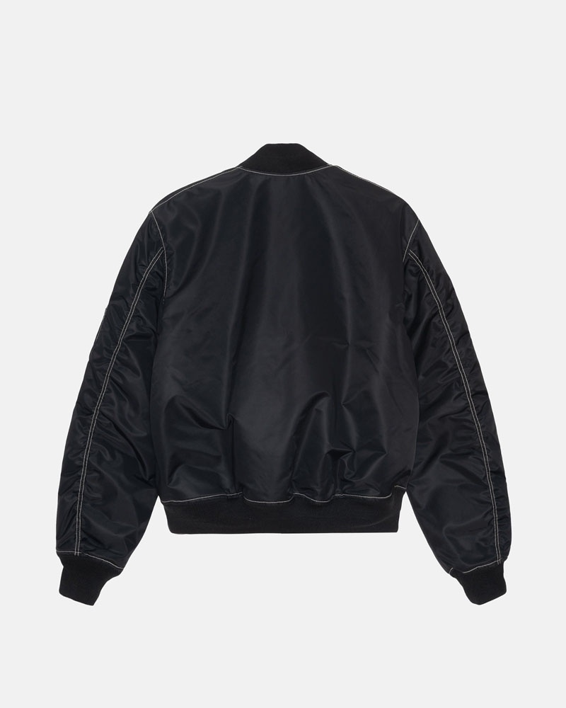 Stüssy Built Reversible Bomber Jacka Svarta | Sverige 310BNYXMQ