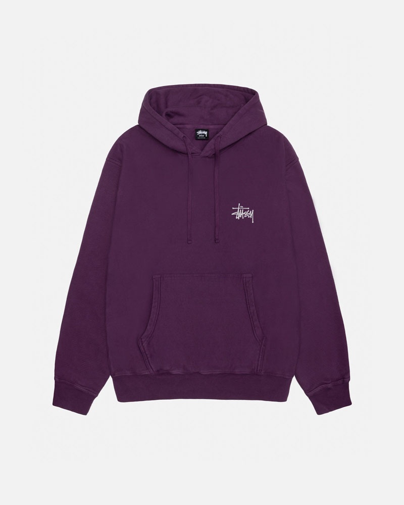 Stüssy Built Tough Pigment Dyed Hoodie Lila | Sverige 027SNOELM