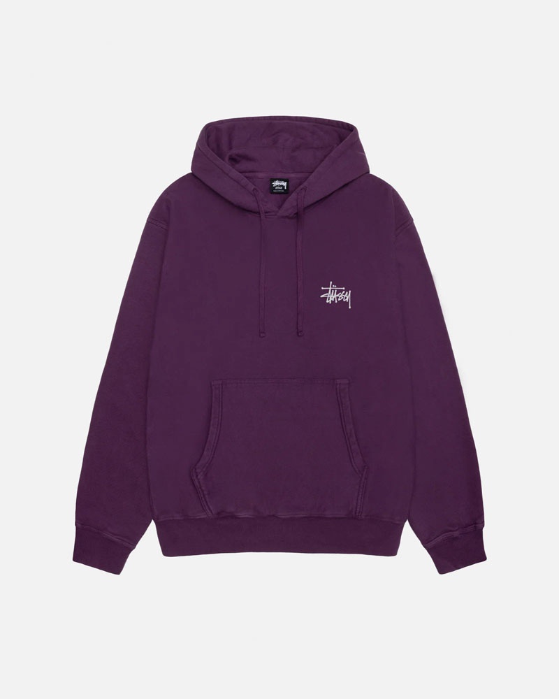 Stüssy Built Tough Pigment Dyed Hoodie Lila | Sverige 102GPBROH