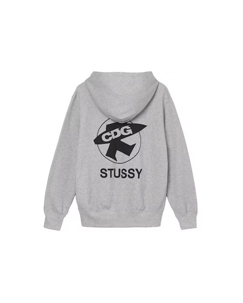 Stüssy CDG X Hoodie Grå | Sverige 429MYFJZC