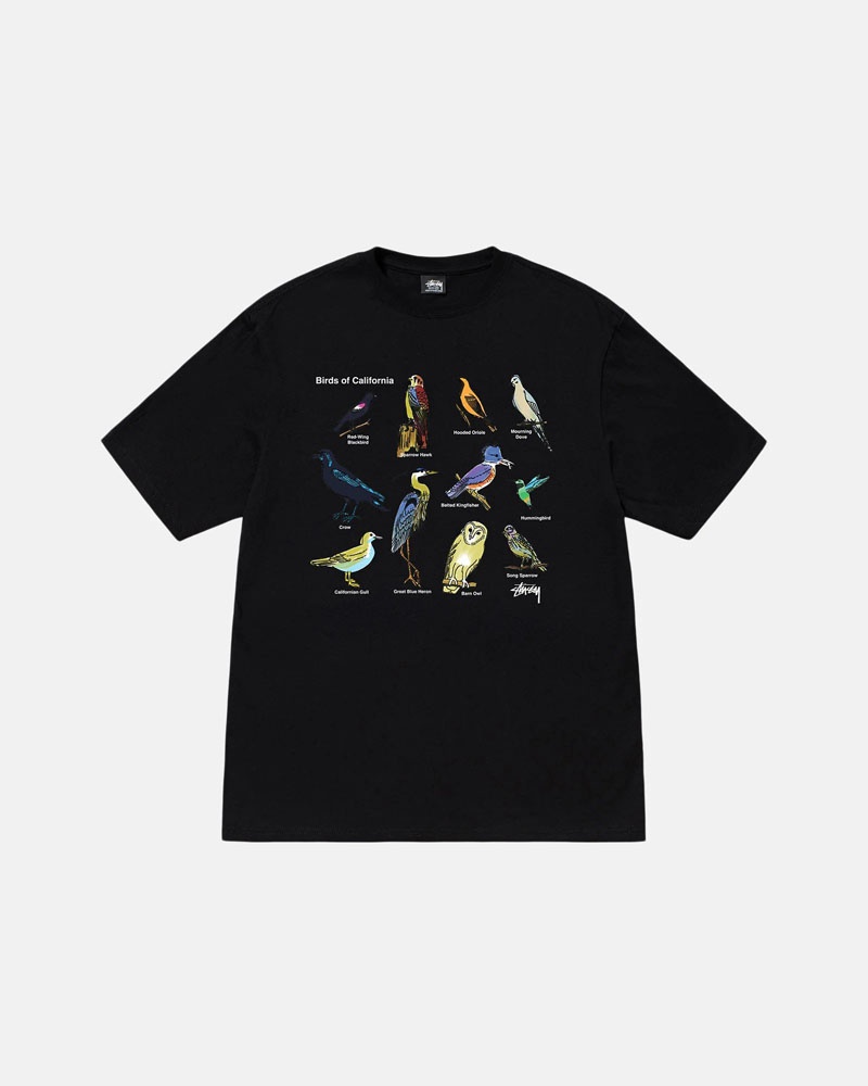 Stüssy California Birds T-shirt Svarta | Sverige 651ORFYZX