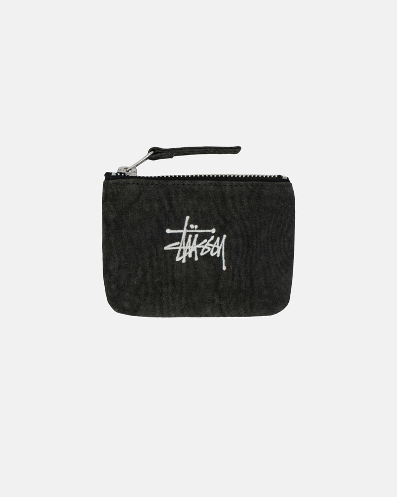 Stüssy Canvas Coin Pouch Plånbok Svarta | Sverige 481IDYUOR