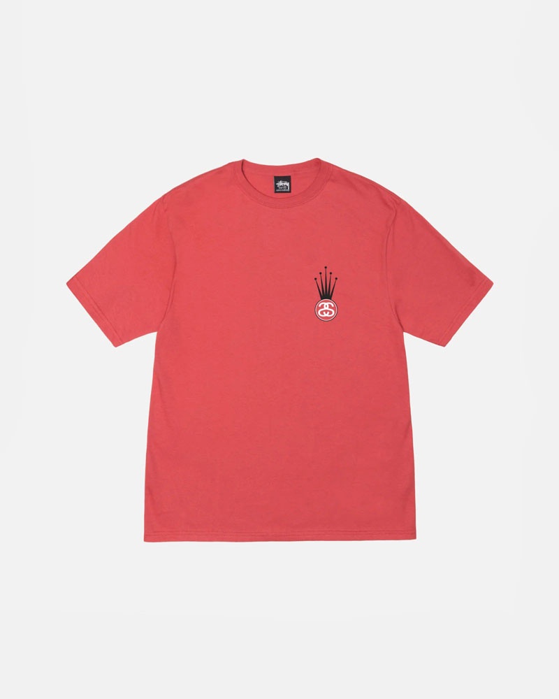 Stüssy Crown Link T-shirt Röda | Sverige 712DZACOY