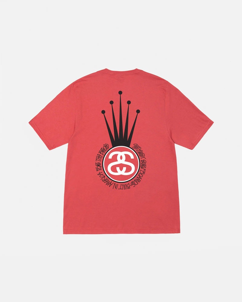 Stüssy Crown Link T-shirt Röda | Sverige 712DZACOY