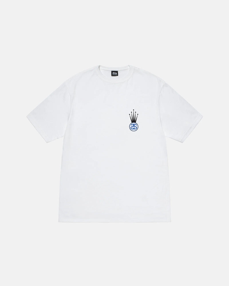 Stüssy Crown Link T-shirt Vita | Sverige 762YRAZEO