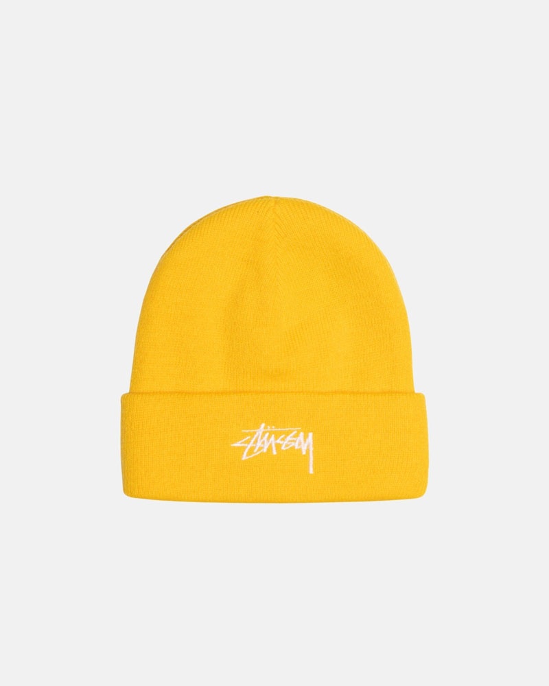 Stüssy Cuff Stock Mössa Gula | Sverige 634SAQTED