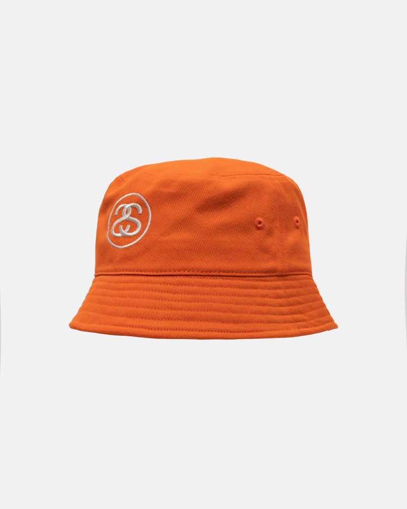 Stüssy Deep Bucket SS Link Hatt Orange | Sverige 380QTKRNW