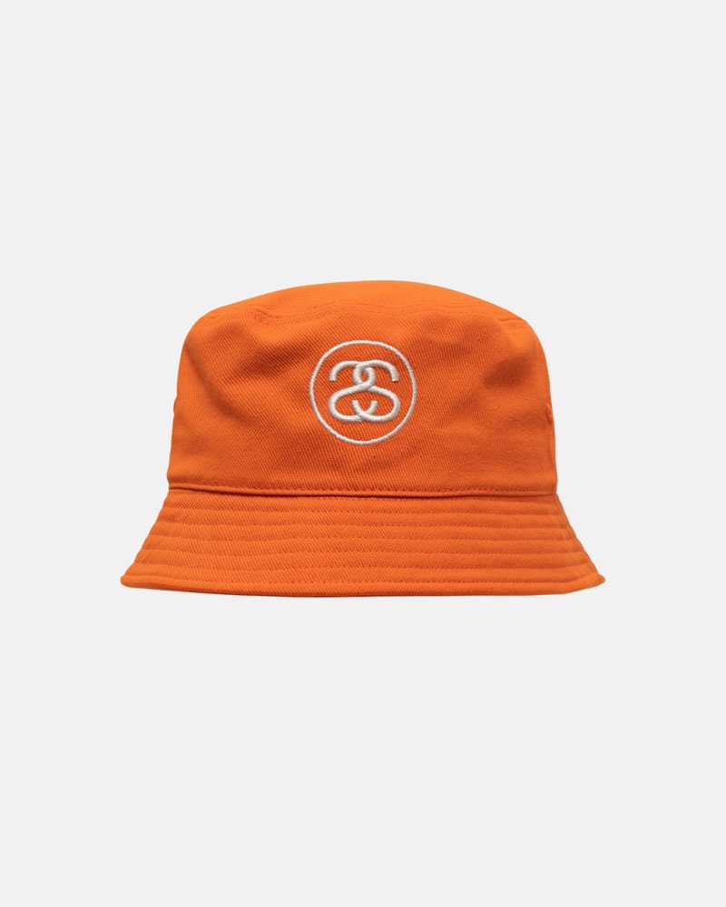 Stüssy Deep Bucket SS Link Hatt Orange | Sverige 380QTKRNW