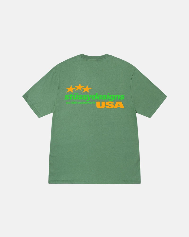 Stüssy Designs Usa T-shirt Gröna | Sverige 658IXFTAJ