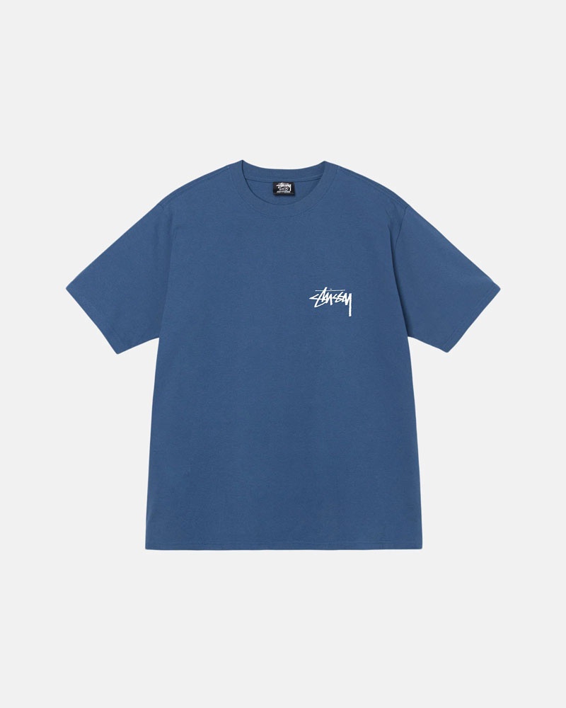 Stüssy Diced Out T-shirt Blå | Sverige 927JZRAPM