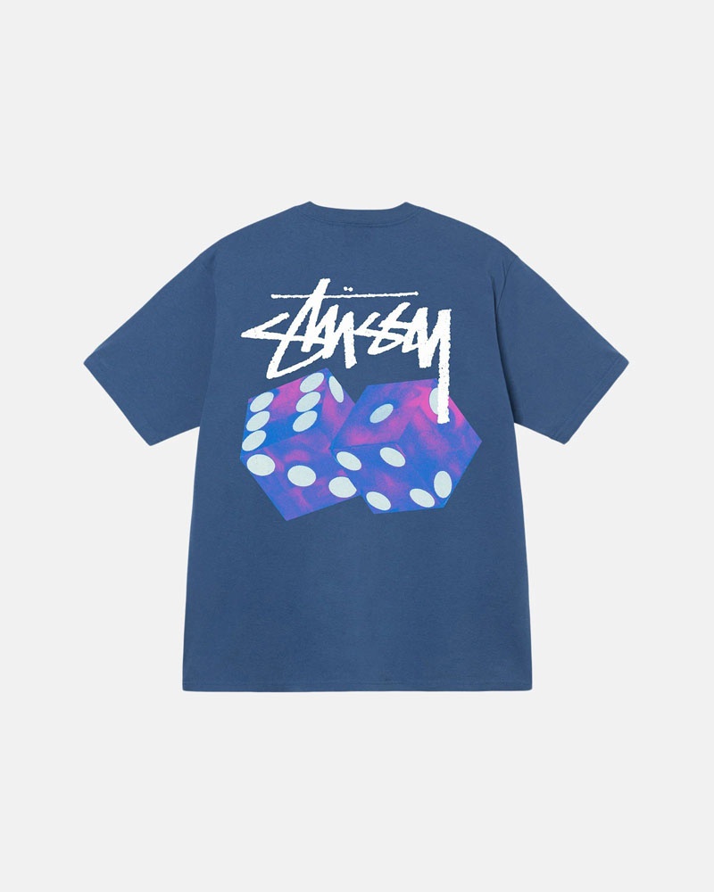 Stüssy Diced Out T-shirt Blå | Sverige 927JZRAPM