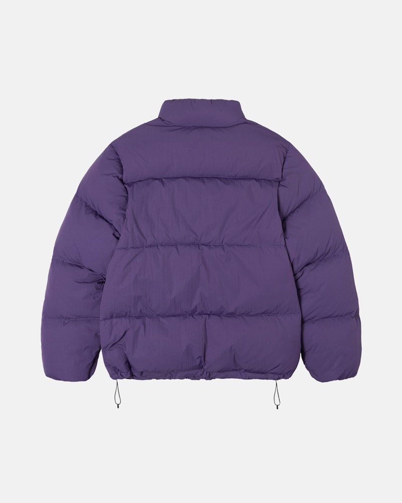 Stüssy Down Puffer Nylon Jacka Lila | Sverige 643ZGAOCN