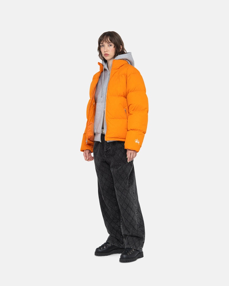 Stüssy Down Puffer Nylon Jacka Orange | Sverige 037QDIKMA