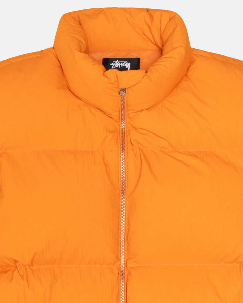 Stüssy Down Puffer Nylon Jacka Orange | Sverige 037QDIKMA