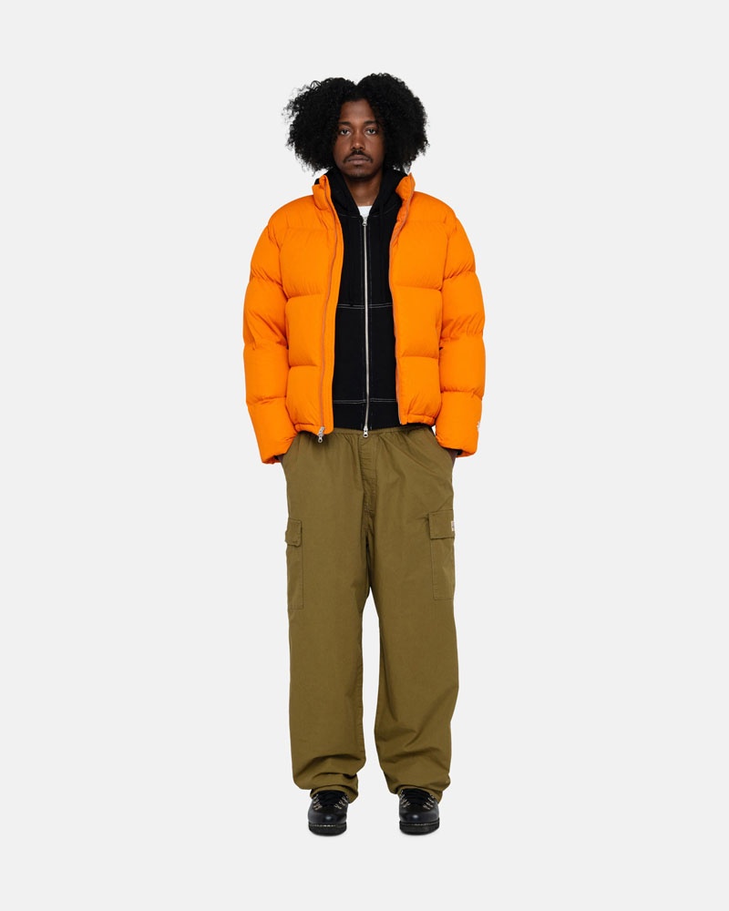 Stüssy Down Puffer Nylon Jacka Orange | Sverige 037QDIKMA