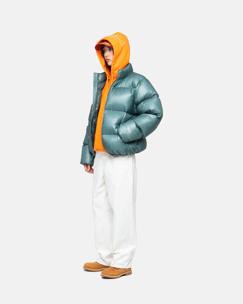 Stüssy Down Puffer Parachute Ripstop Jacka Blå | Sverige 530TFUOAL