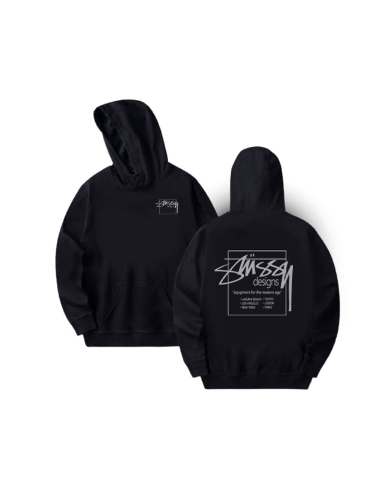 Stüssy Dyed Designs Hoodie Svarta | Sverige 721IHBVRA