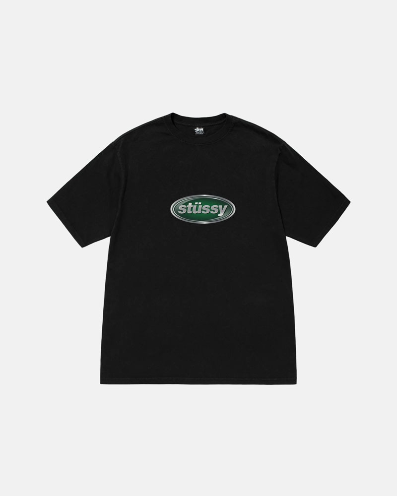 Stüssy Emblem Pigment Dyed T-shirt Svarta | Sverige 534EIJTRY