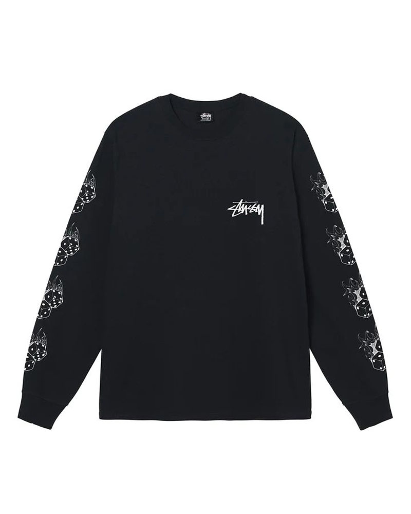 Stüssy Fire Dice LS T-shirt Svarta | Sverige 814YDRECV