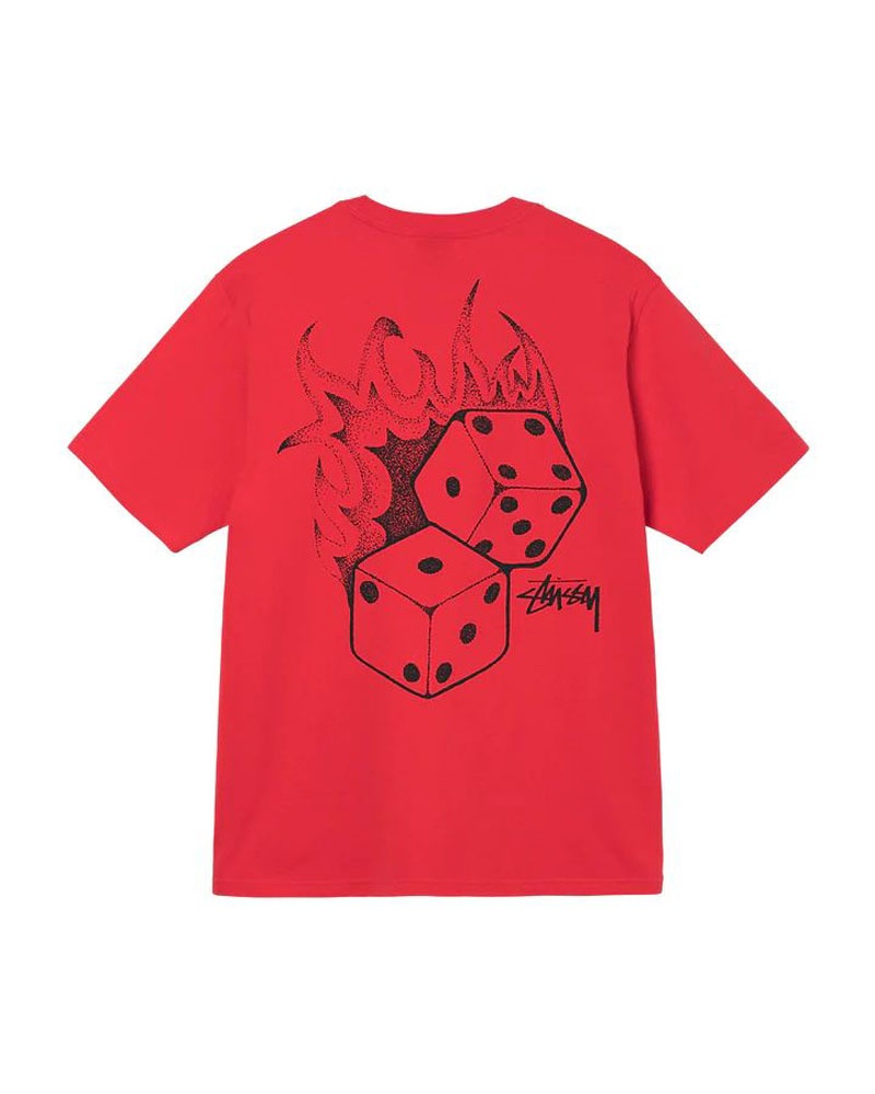 Stüssy Fire Dice T-shirt Röda | Sverige 569MYZQIR