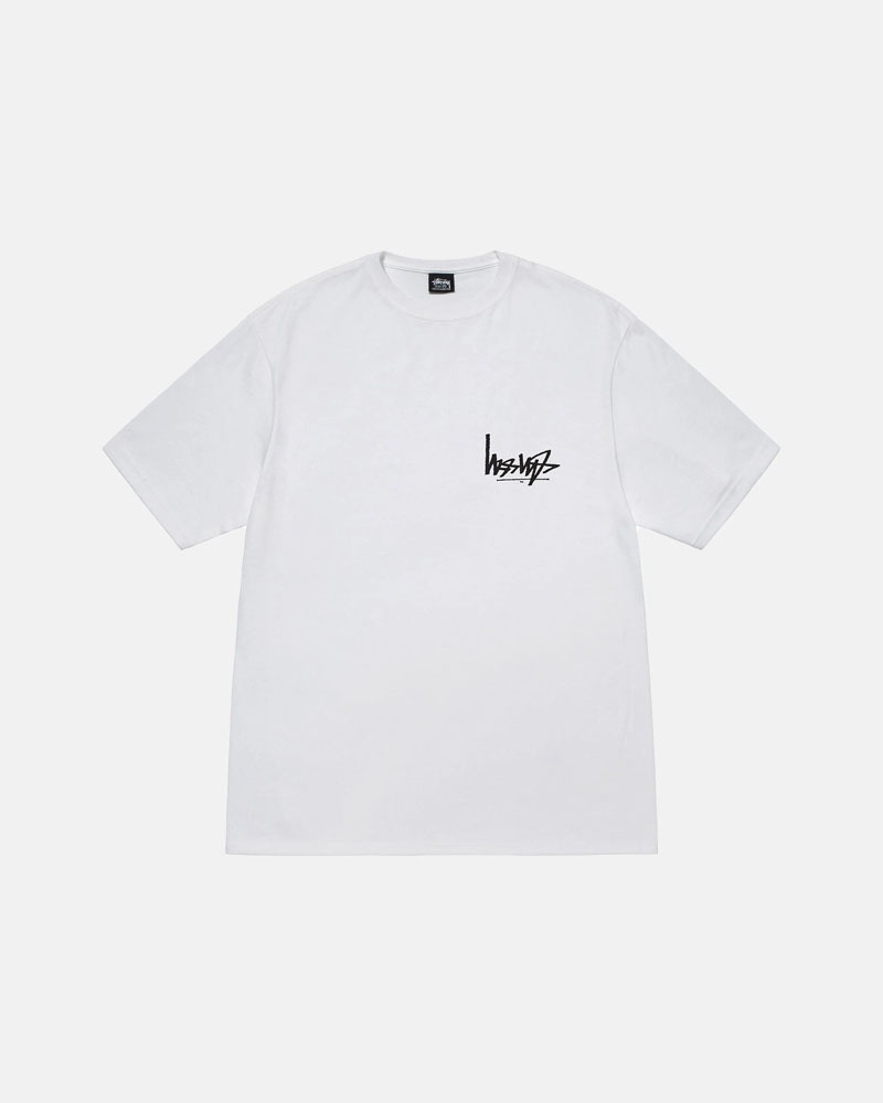 Stüssy Flipped T-shirt Vita | Sverige 048NATFLY