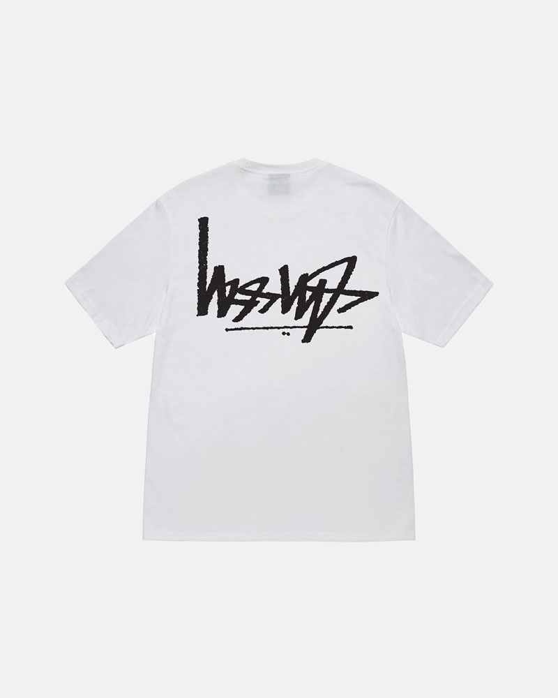 Stüssy Flipped T-shirt Vita | Sverige 048NATFLY