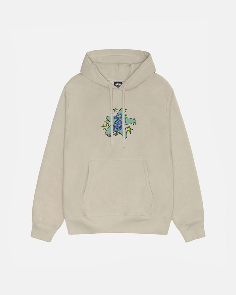 Stüssy Galaxy Hoodie Khaki | Sverige 810MIYNVR